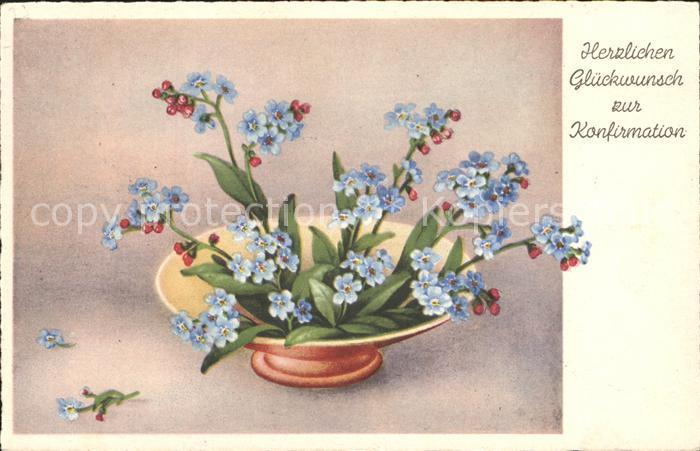 Blumen Vergissmeinnicht Glückwunsch Konfirmati