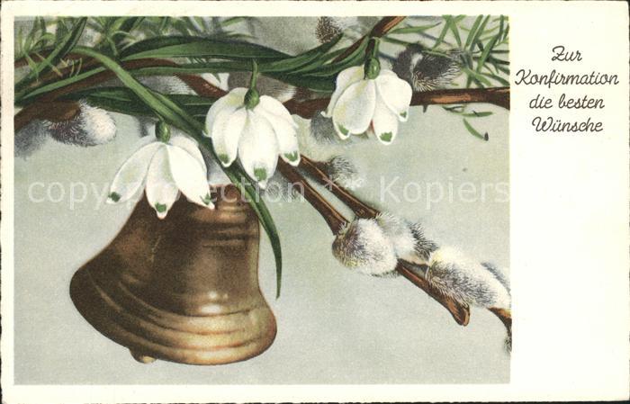 Kirchenglocke Churchbell Cloche Eglise Glueckwunsch Konfirmation Maerzenbecher W