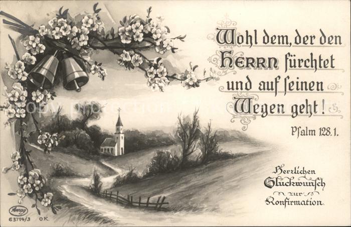 Verlag Amag Nr. 63714/3 Konfirmation Glückwunsch Kirche