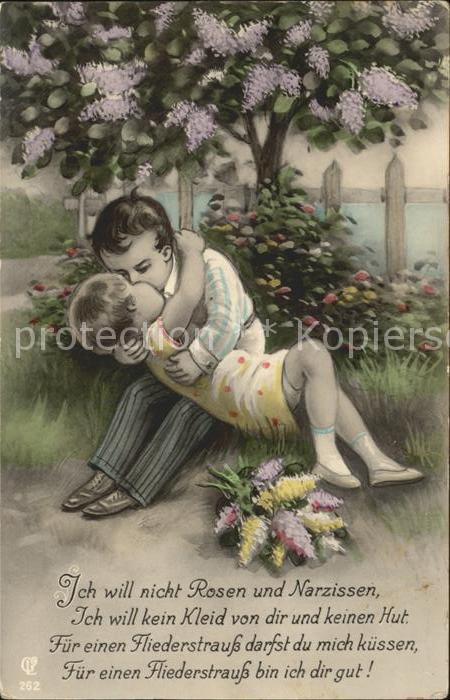 Kinder Child Enfants Kuss Poesie Gedicht Verlag-GLC-Nr. 262