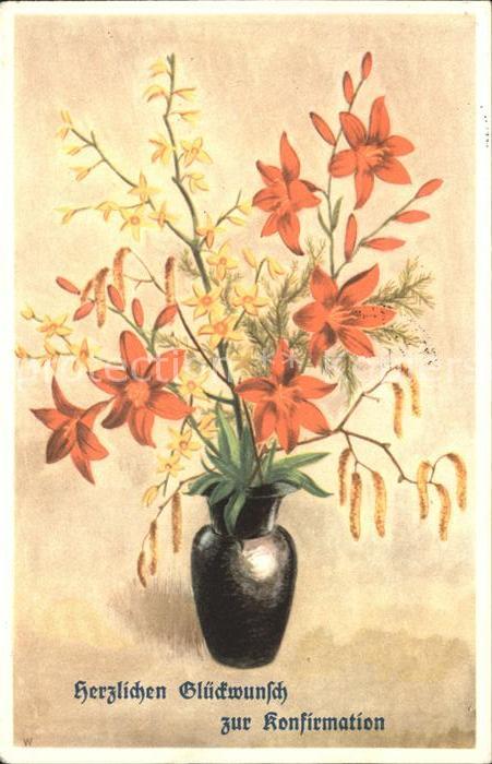 Konfirmation Glückwunsch Haselnussblüten Blumen