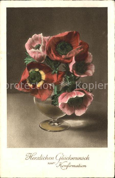 Blumen Anemonen Glückwunsch Konfirmation
