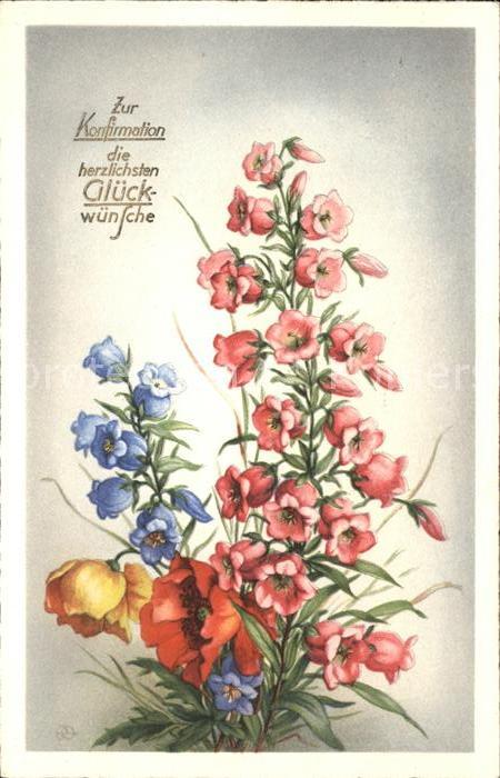 Blumen Anemonen Glockenblumen Konfirmation Glü