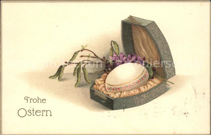 Ostern Easter Paques Osterei Schachtel Veilchen