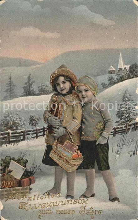 Kinder Child Enfants Glückwunsch Neujahr