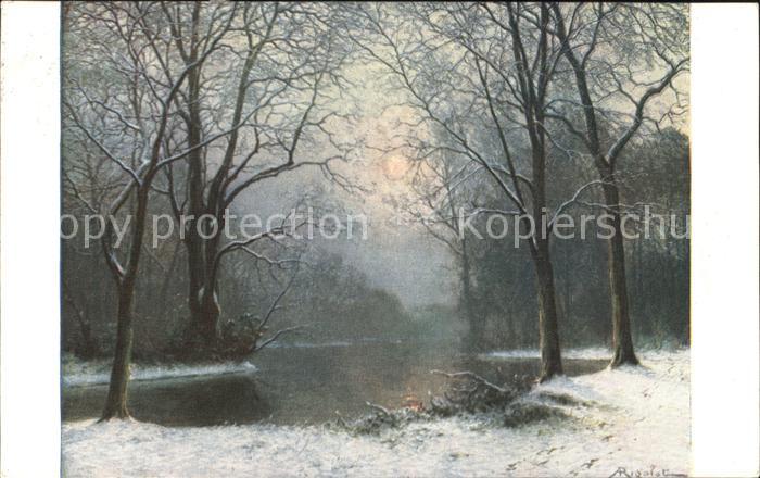 Kuenstlerkarte A. Rigolot l Hiver Winter Nr. 5066