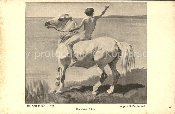 Koller Rudolf Junge mit Schimmel