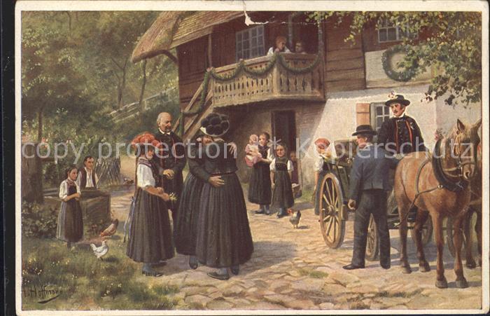 Hoffmann Heinrich Abschied vom Elternhaus Pferdekutsche