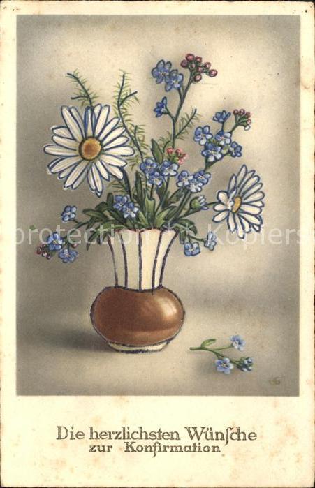 Blumen Margeriten Vergissmeinnicht Konfirmatio
