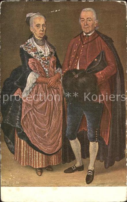 Trachten Schweiz Felix Jahn Künstlerkarte Joseph Reinhar