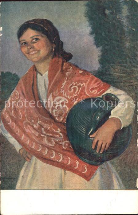 Kuenstlerkarte Eugenio Hermoso En la fuente Nr. 90