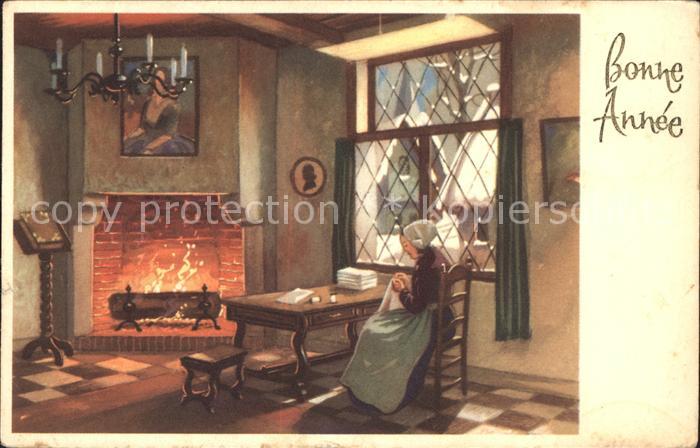 Handarbeit nähen Neujahr Kamin