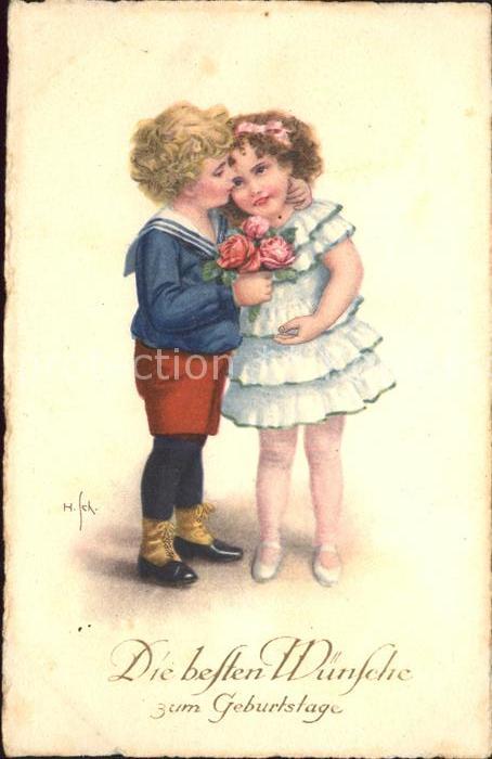 Kinder Child Enfants Rosen Geburtstag