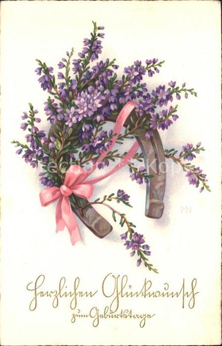 Hufeisen Veilchen Schleife Geburtstag