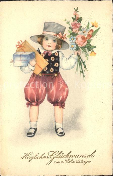 Kinder Child Enfants Blumen Geschenke Geburtstag Hut