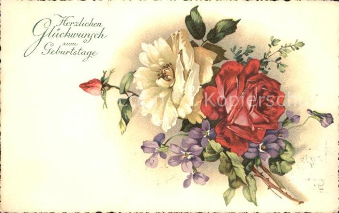 Rosen Veilchen Geburtstag