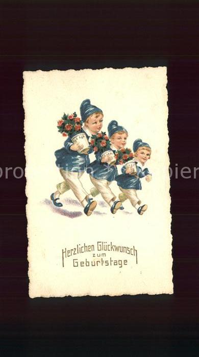 Kinder Child Enfants Blumen Geburtstag