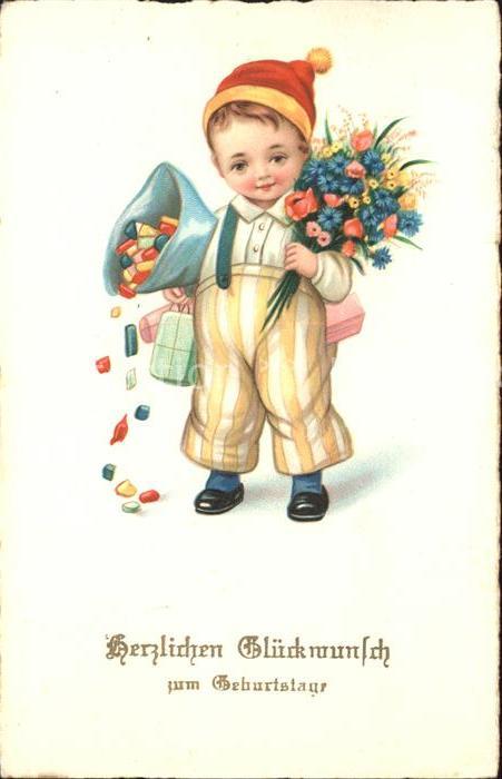 Kinder Child Enfants Geburtstag Bonbons Süssigkeiten Blumen