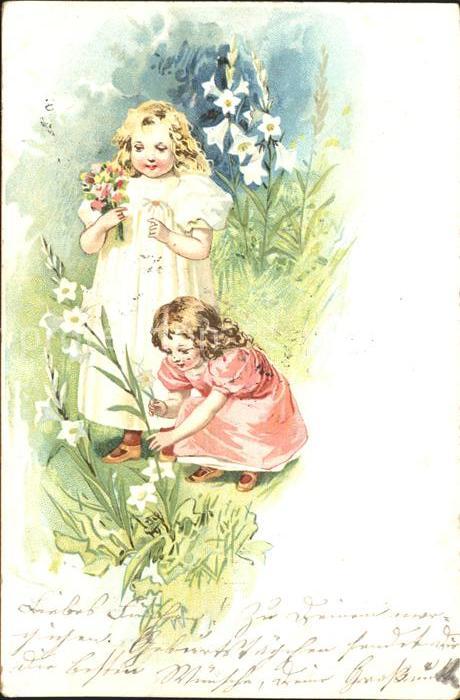 Kinder Child Enfants Maedchen Glockenblumen
