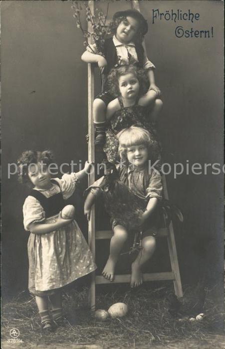 Kinder Child Enfants Ostern Leiter Ostereier Foto-AL-Nr. 378