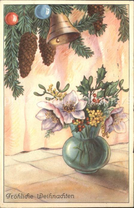 Kirchenglocke Churchbell Cloche Eglise Tannenzapfen Christrose Schneerose Weih