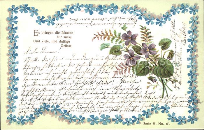 Blumen Veilchen Vergissmeinnicht Gedicht