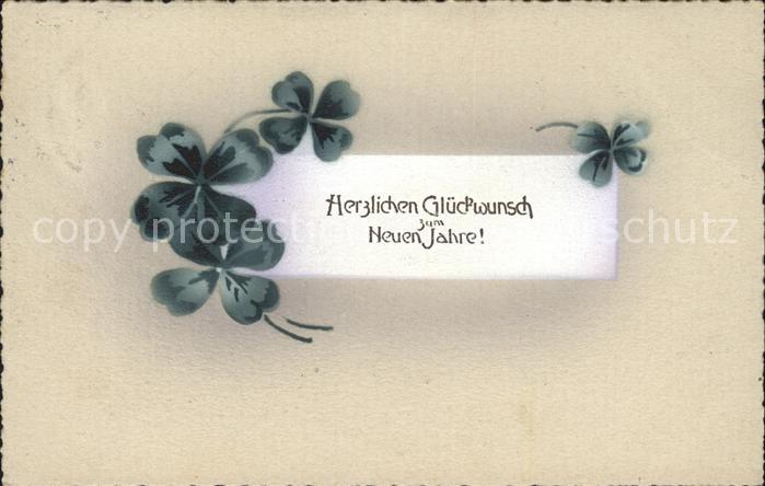 Kleeblatt Cloverleaf Trebol Trefle Neujahr