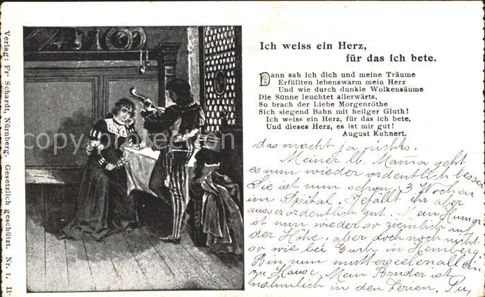 Persoenlichkeiten August Kuhnert Gedicht Herz Mandoline