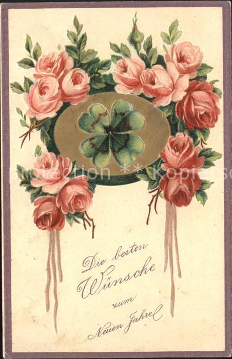 Rosen Kleeblatt Neujahr