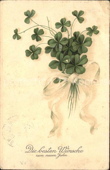 Kleeblatt Cloverleaf Trebol Trefle Neujahr