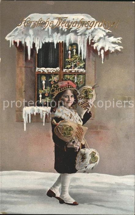 Kinder Child Enfants Neujahr Kleeblätter Weihnachtsbaum