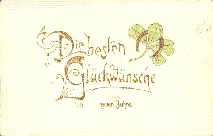 Neujahr Kleeblatt Hufeisen