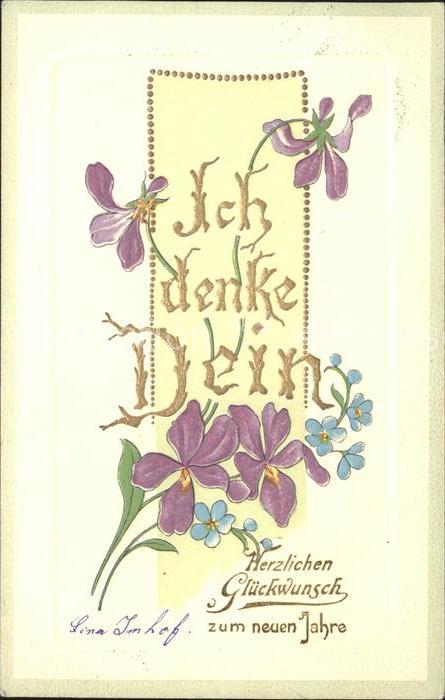 Neujahr Veilchen Vergissmeinnicht