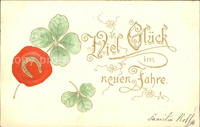 Neujahr Klee Hufeisen Siegel