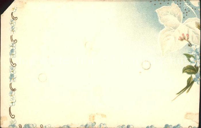 Blumen Vergissmeinnicht Efeu Litho