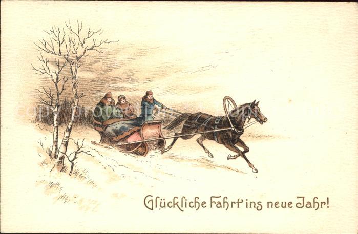 Schlitten Schnee Pferdeschlitten Neujahr