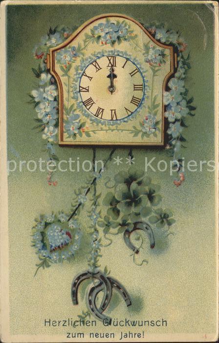 Uhren Hufeisen Kleeblätter Vergissmeinnicht N