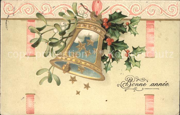 Kirchenglocke Churchbell Cloche Eglise Neujahr Mistel Stechpalme