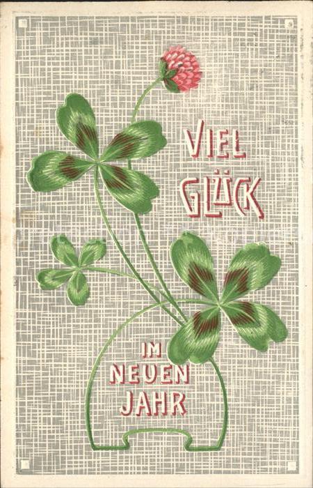 Neujahr Kleeblatt Blüte