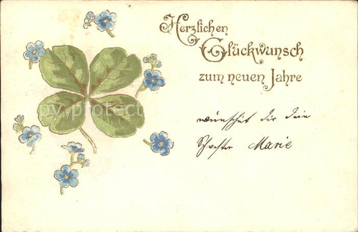 Kleeblatt Cloverleaf Trebol Trefle Neujahr Vergissmeinnicht
