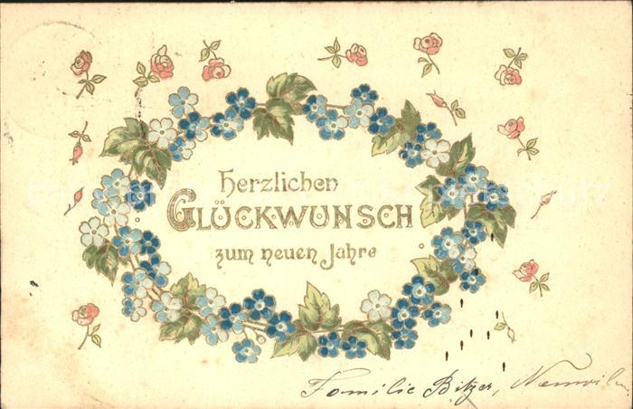 Neujahr Rosen Vergissmeinnicht