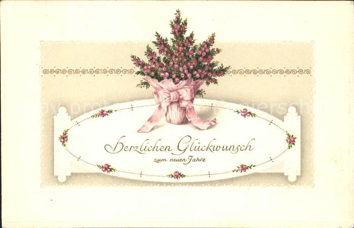 Neujahr Heidekraut Erika Litho