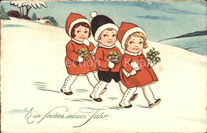 Kinder Child Enfants Blumen Neujahr