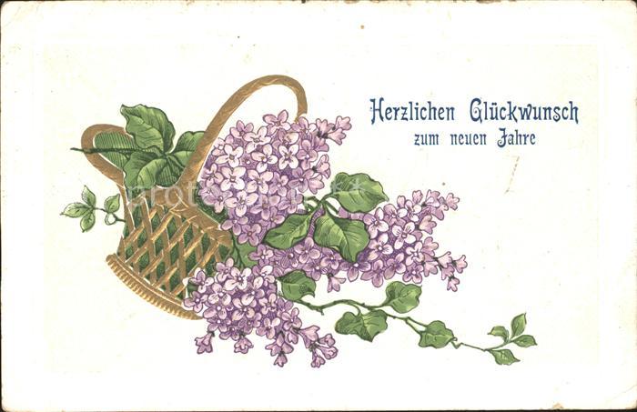 Neujahr Flieder Korb