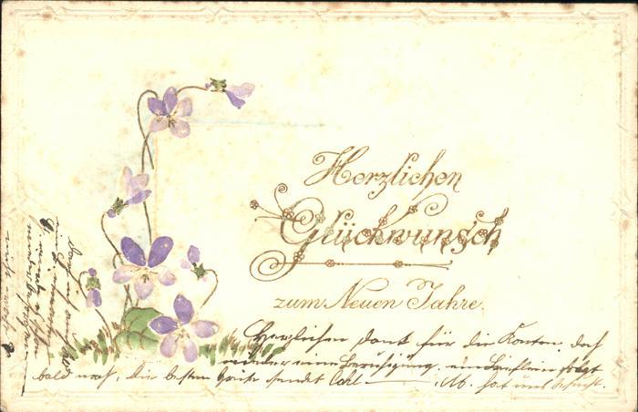 Neujahr Glueckwunsch Veilchen