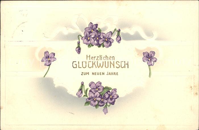 Neujahr Glueckwunsch Veilchen
