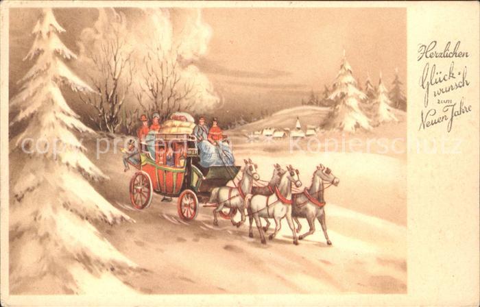 Pferdekutschen Neujahr