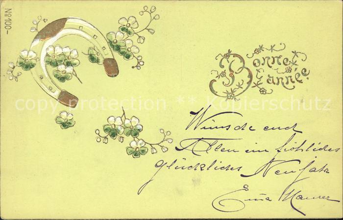 Hufeisen Neujahr Blumen