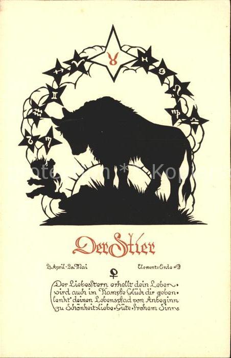 Sternzeichen Stier Boldt-Kaiser-Karte