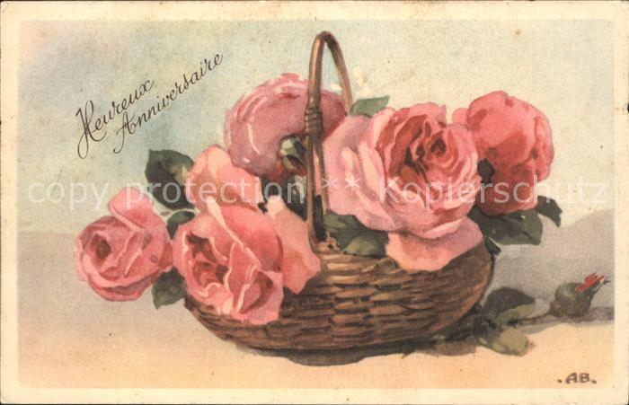 Rosen Korb Glückwunsch